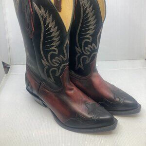 BOULET western cowboy black/red mens boots sz 8 1/2 5E NEW without tag
